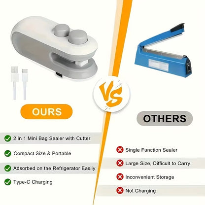 CleanSwipe™ | 2-in-1 Foil Sealer – seal any package in 1 second