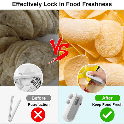 CleanSwipe™ | 2-in-1 Foil Sealer – seal any package in 1 second