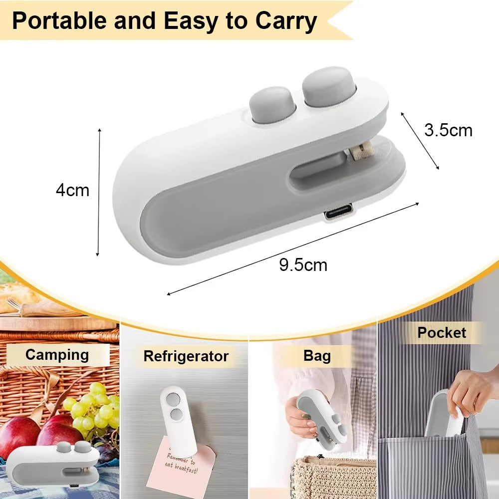 CleanSwipe™ | 2-in-1 Foil Sealer – seal any package in 1 second