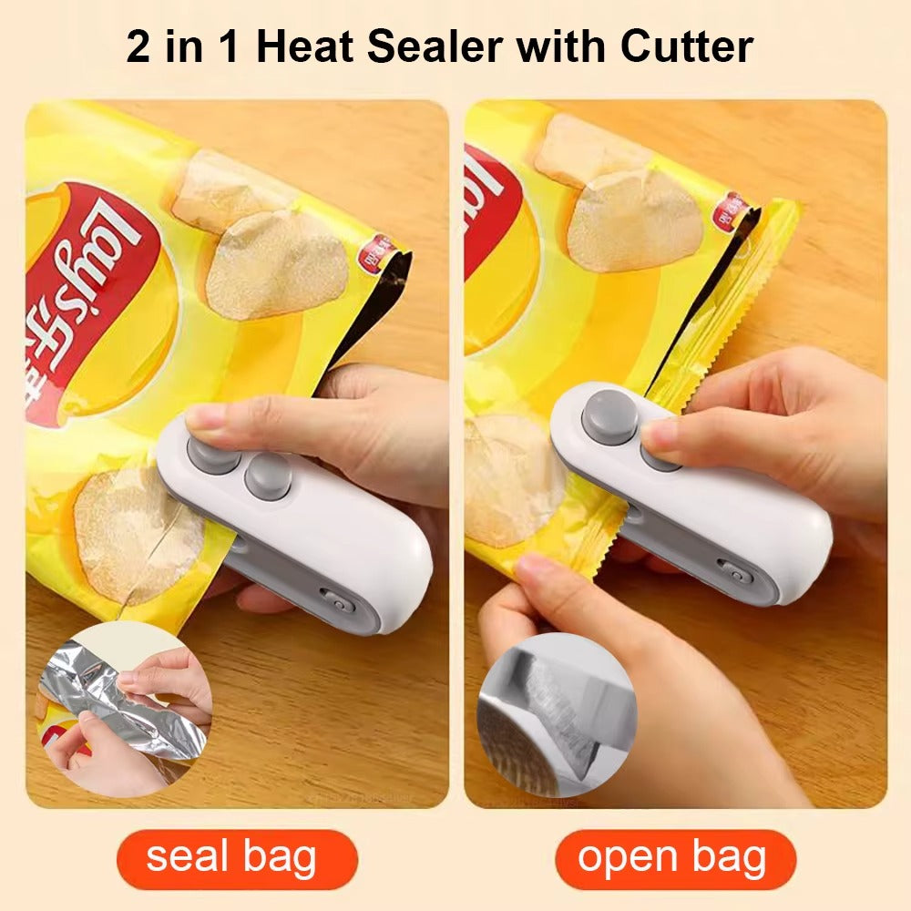 CleanSwipe™ | 2-in-1 Foil Sealer – seal any package in 1 second